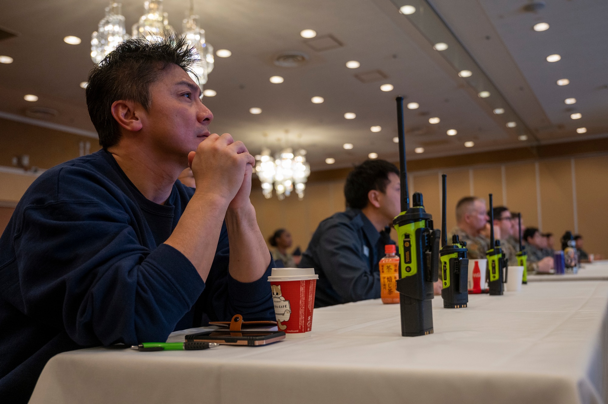 Takayo Kanto, 35th Civil Engineer Squadron firefighter, attends the F-35 Emergency Response Symposium at Misawa Air Base, Japan, Feb. 21, 2024.