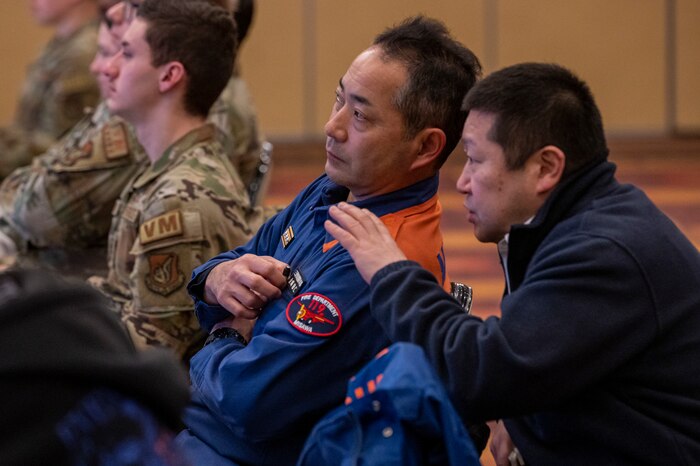 The Misawa City fire chief attends the F-35 Emergency Response Symposium at Misawa Air Base, Japan, Feb. 21, 2024.