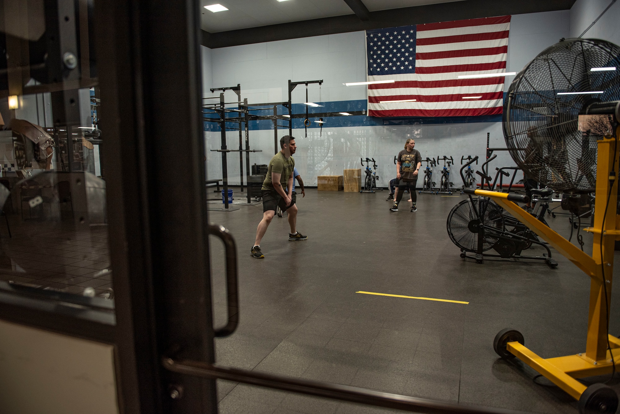 Airmen workout at Moody gym