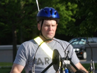 Courtesy Photo | Retired Army Sgt. 1st Class Roy Mitchell embraces adaptive sports by working out on a hand cycle.