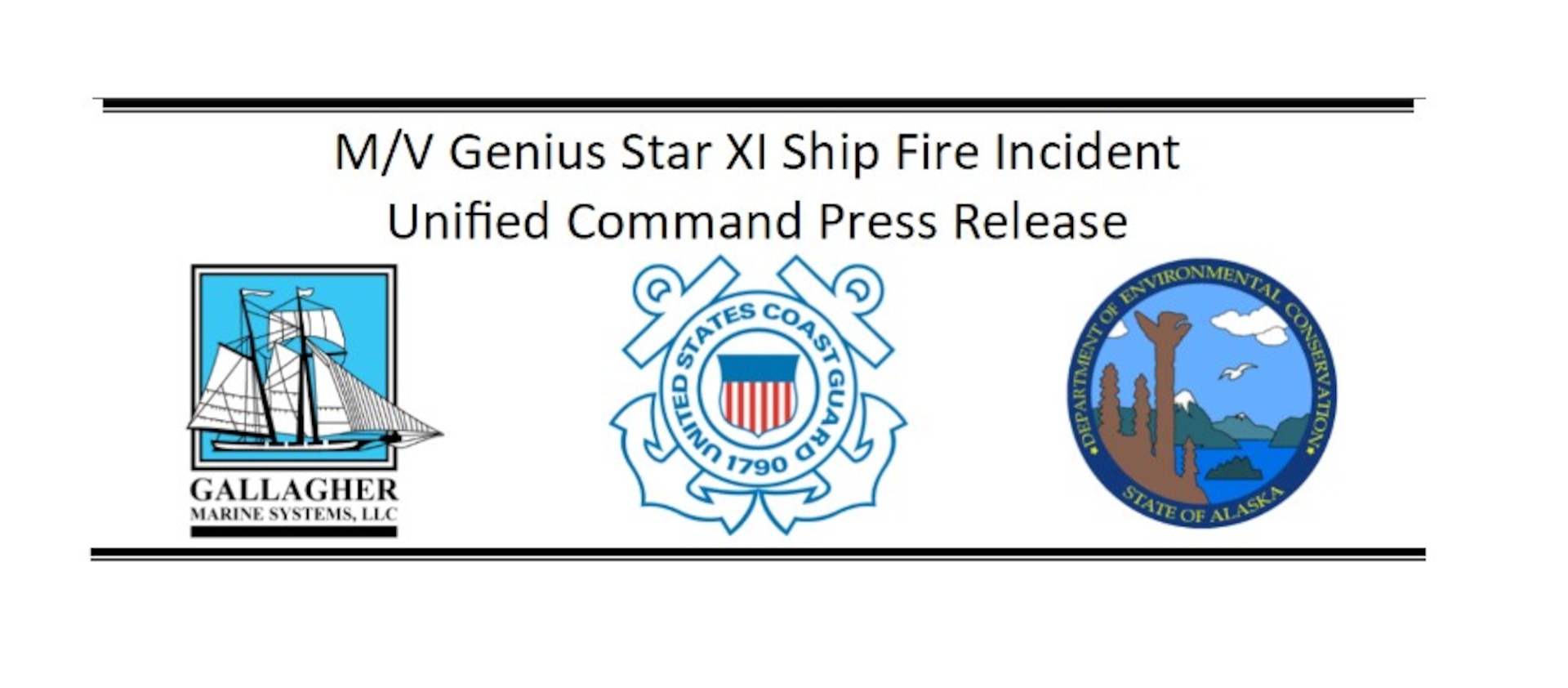 Unified Command continues response to M/V Genius Star XI. The vessel remains stable, anchored in Broad Bay, near Dutch Harbor, Alaska.