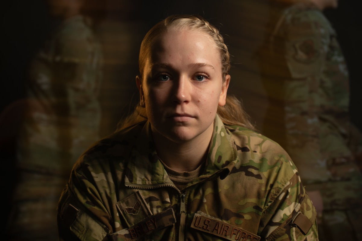 A portrait photo of Senior Airman Alex Briley