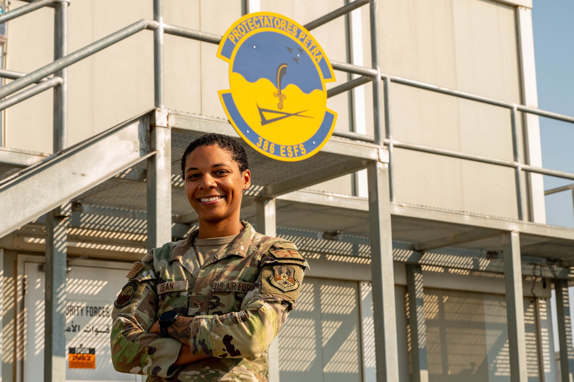 Airman poses for photo.