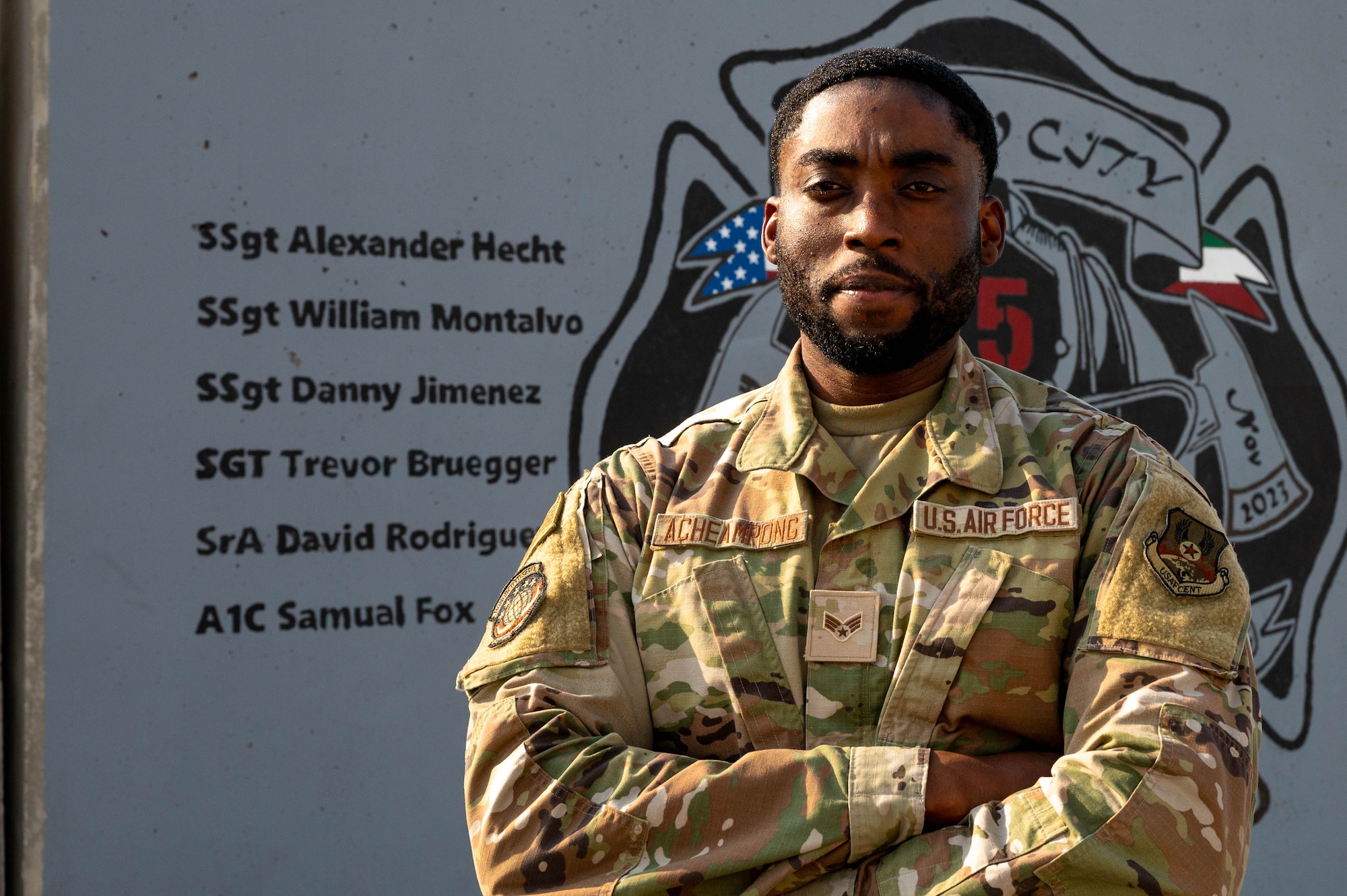 Airman poses for photo.