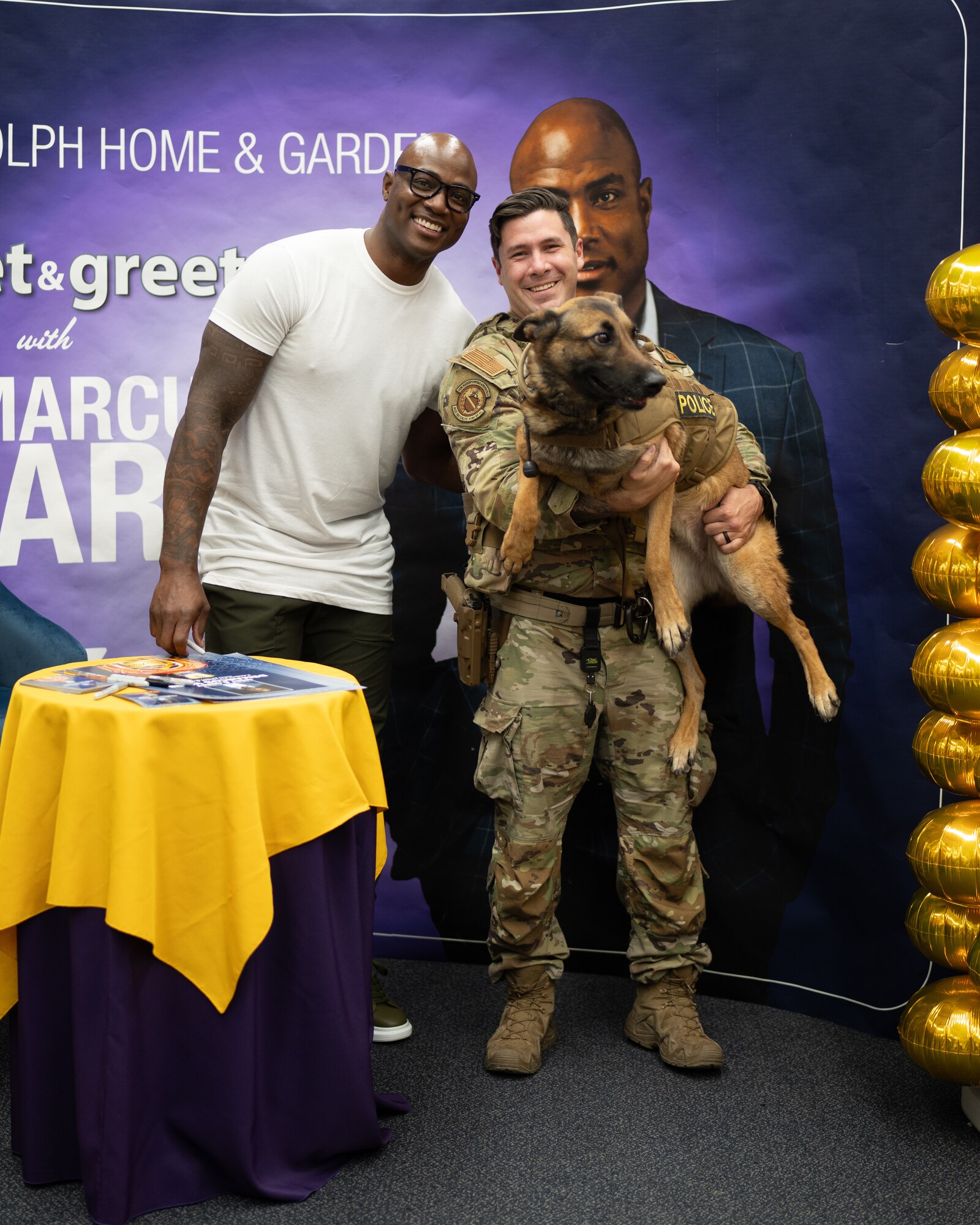 Demarcus Ware at the Joint Base San Antonio-Randolph Home and Garden Center