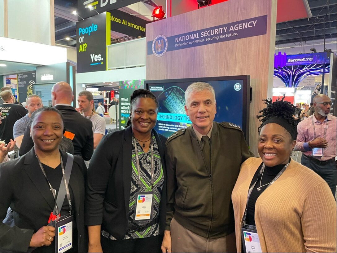 GEN Nakasone visits NSA's booth at RSA Conference 2023.