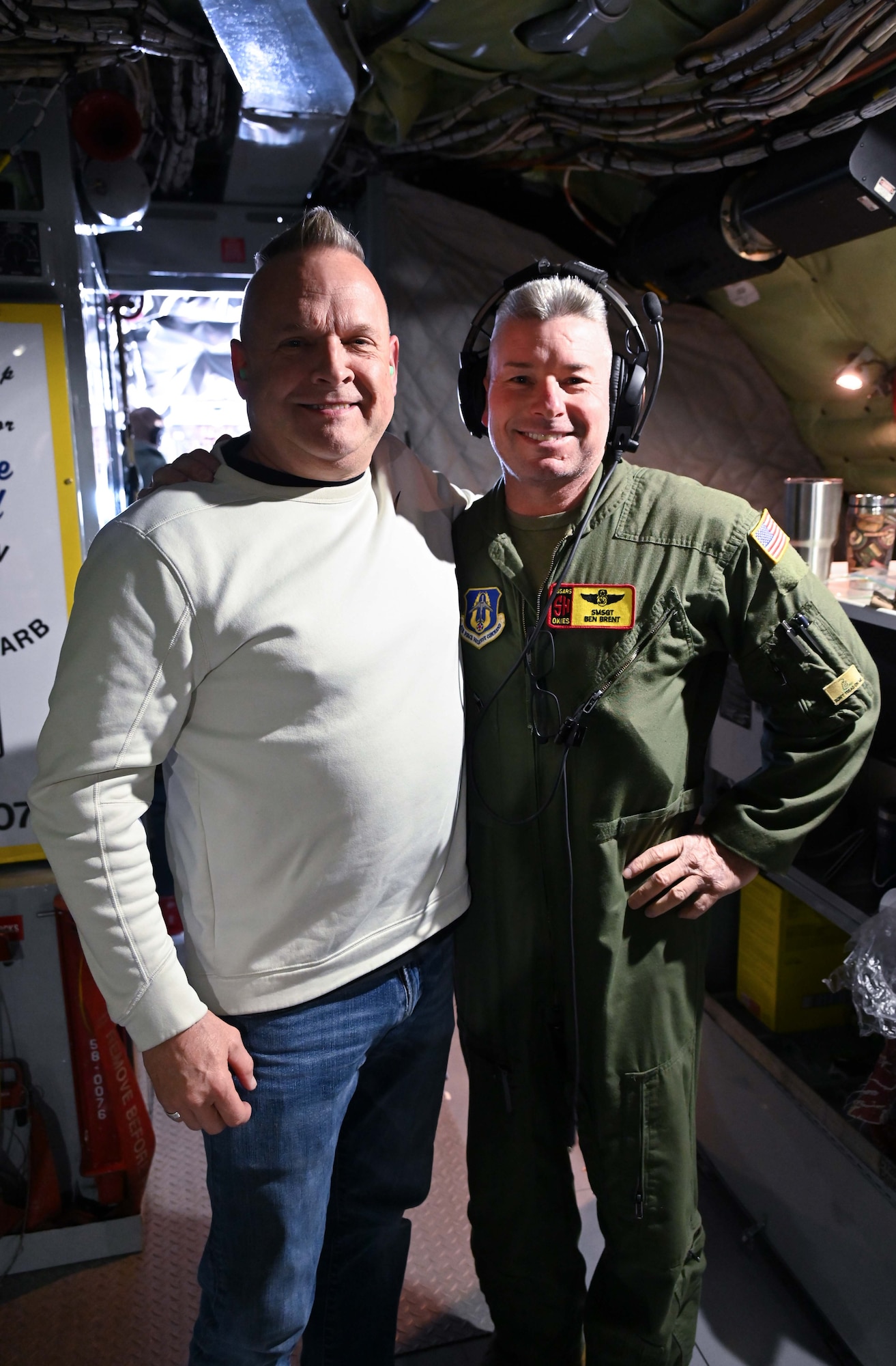 Two men in a KC-135
