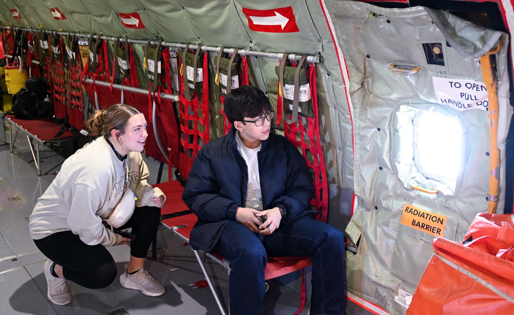 Two cadets on a KC-135