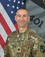 Official Photo of Lt. Col. Jason Sabovich, Commanding Officer, 401st Cyber Battalion.