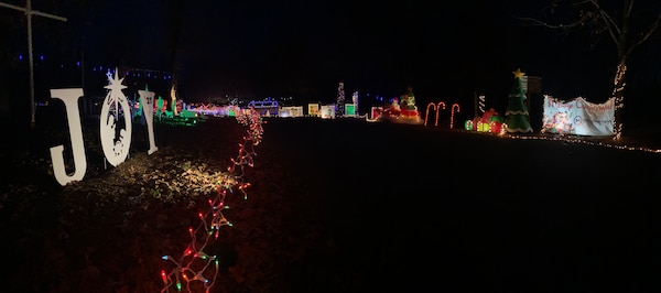 The holiday displays line the roadway at the Festival of Lights auto tour at Wappapello Lake during the 2023 event held throughout December. This event sponsored by the Wappapello Lake Area Association and River Radio has continued for 31 years allowing local businesses, churches and clubs the opportunity to share their holiday spirit by festively decorating a campsite in the Redman Creek West Recreation Area.