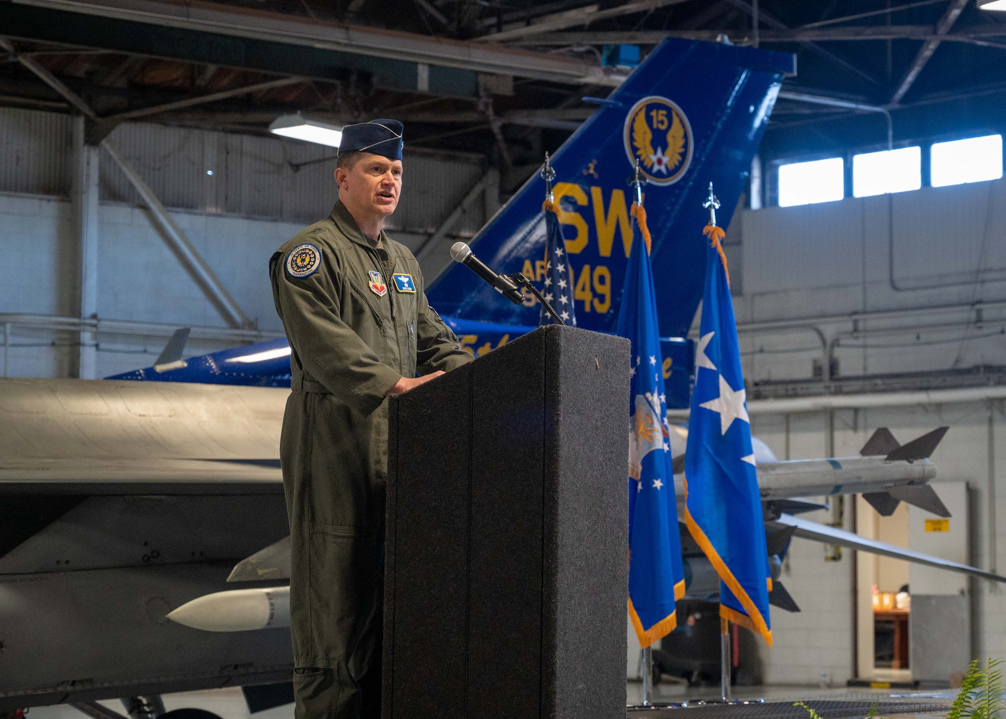 U.S. Air Force Maj. Gen. David B. Lyons assumed command of Fifteenth Air Force from Maj. Gen. Michael G. Koscheski during a change of command ceremony Jan. 5 at Shaw Air Force Base, South Carolina. Gen. Mark Kelly, commander of Air Combat Command, presided over the ceremony.