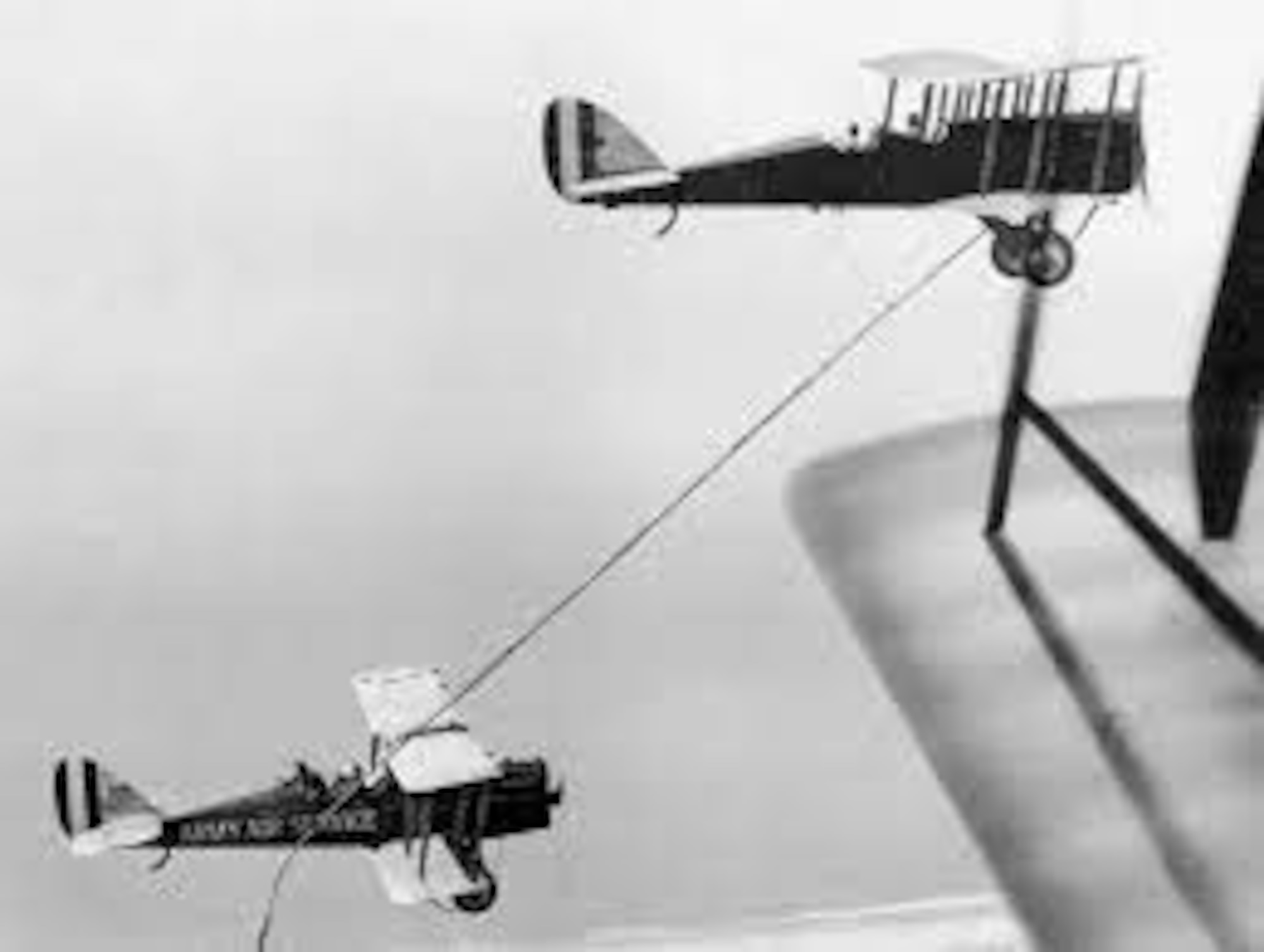 Black and white photo of refueling
