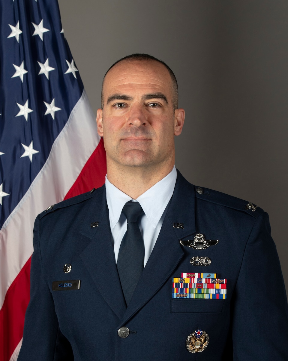 Official portrait photo of Col. Chad Holesko, 180th Fighter Wing Commander