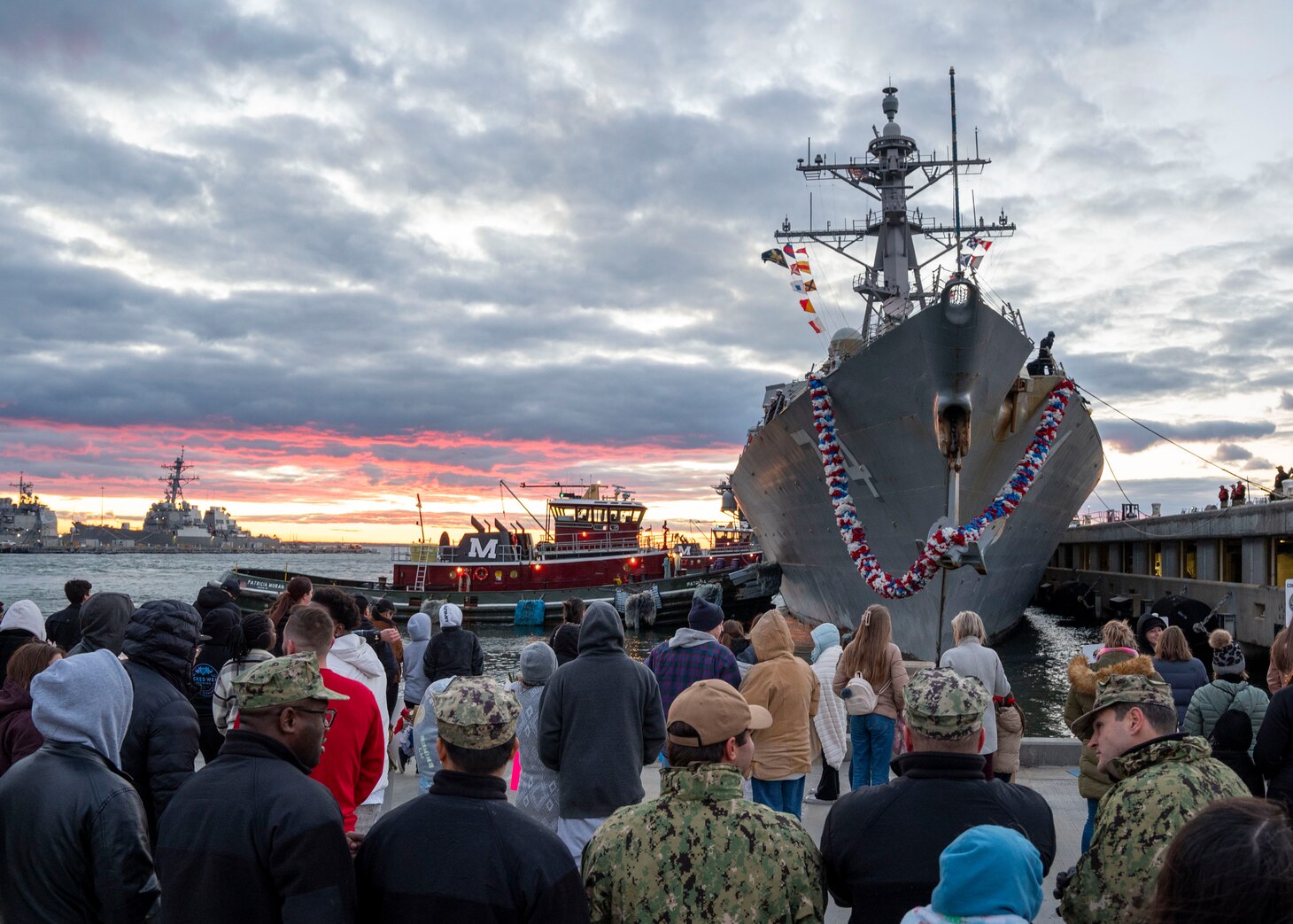USS McFaul  (DDG 74) returns to homeport at Naval Station Norfolk.