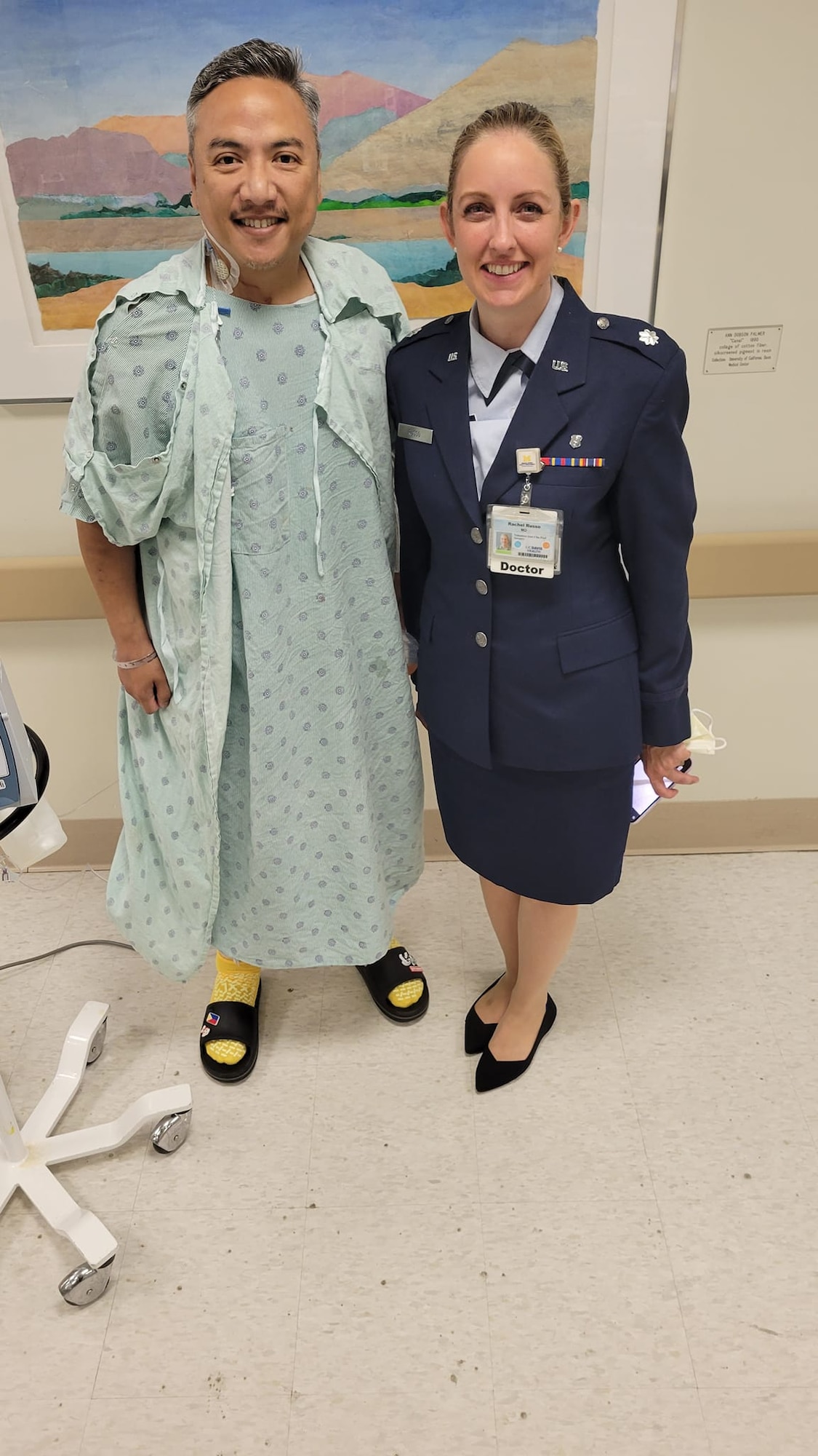Master Sgt. Manuel Salinas, a recruiter assigned to the 353rd Recruiting Squadron, March Air Reserve Base, Calif. recovers from acute pancreatitis at UC Davis Medical Center, Sacramento, Calif. May 4, 2022.