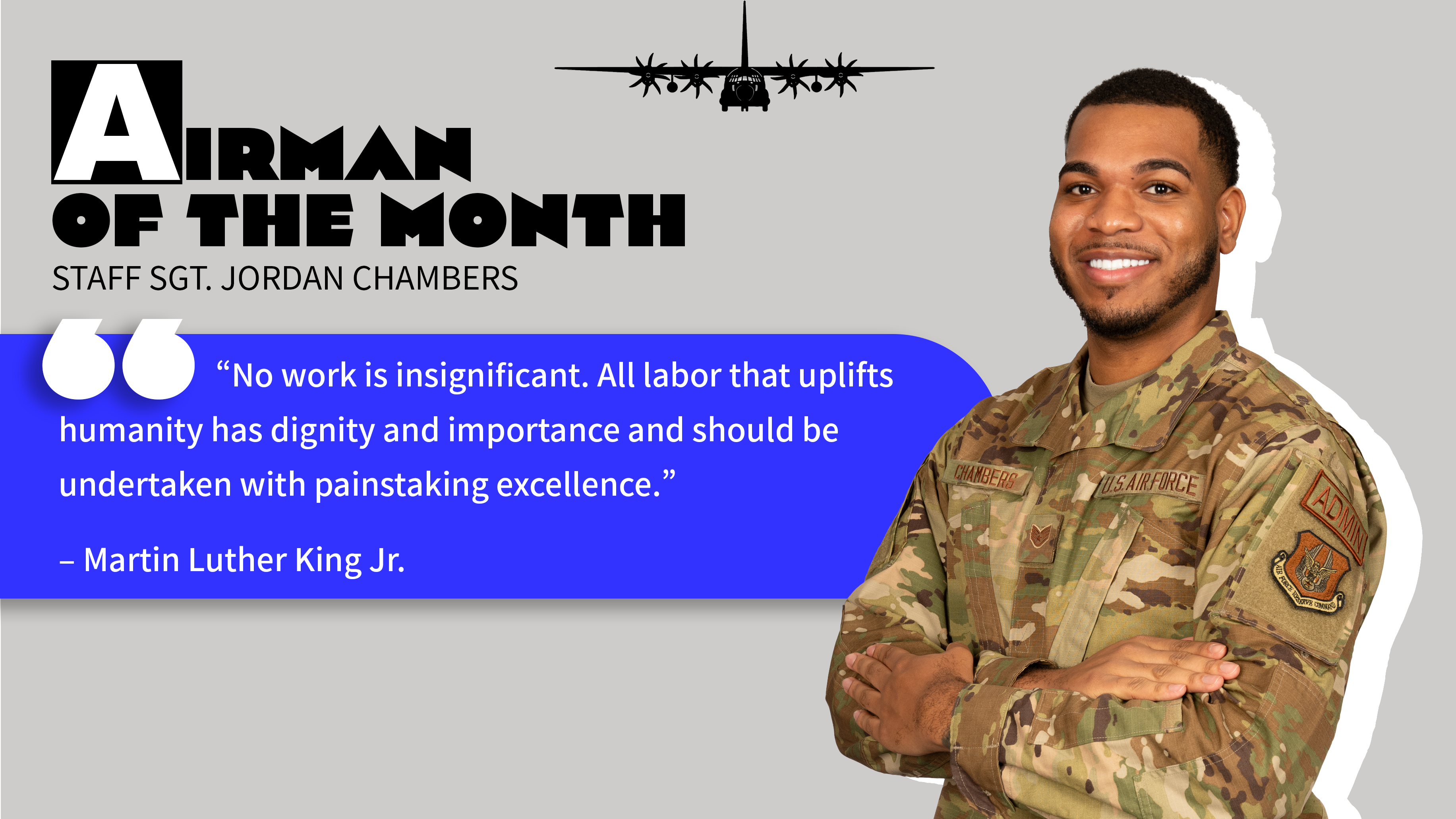 Airman of the Month, January 2024, Staff Sgt. Jordan Chambers