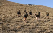 Soldiers participate in a spiritual resiliency hike at Camp Morehead, Afghanistan. (U.S Army Photo by Spc. Alexes Anderson)