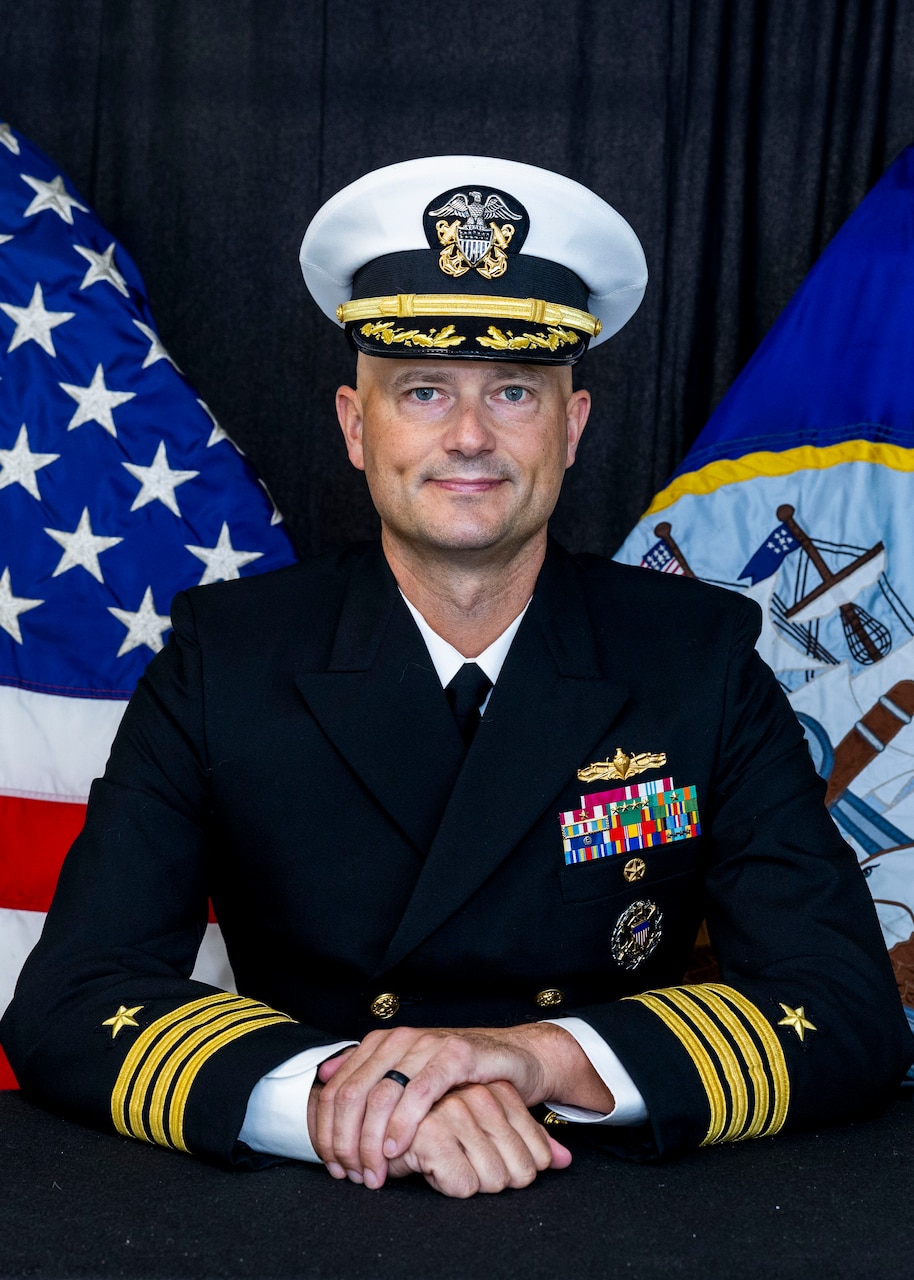 Official studio photo of Capt. Paul D. O’Brien, Executive Officer, USS Wasp (LHD 1)