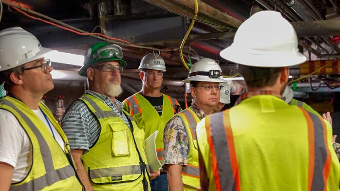 Members of Hawaii Department of Health Underground Storage Tank Program and U.S. Environmental Protection Agency perform a review of the Red Hill Bulk Fuel Storage Facility (RHBFSF) with members of the Joint Task Force-Red Hill (JTF-RH) response directorate, Halawa, Hawaii, Jan. 09, 2024.