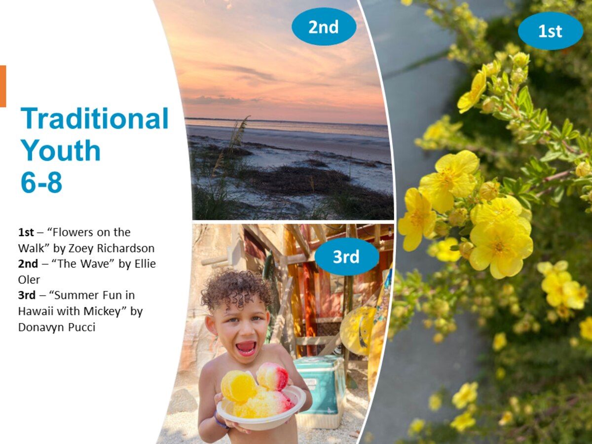 photos of the first, second and third place winners