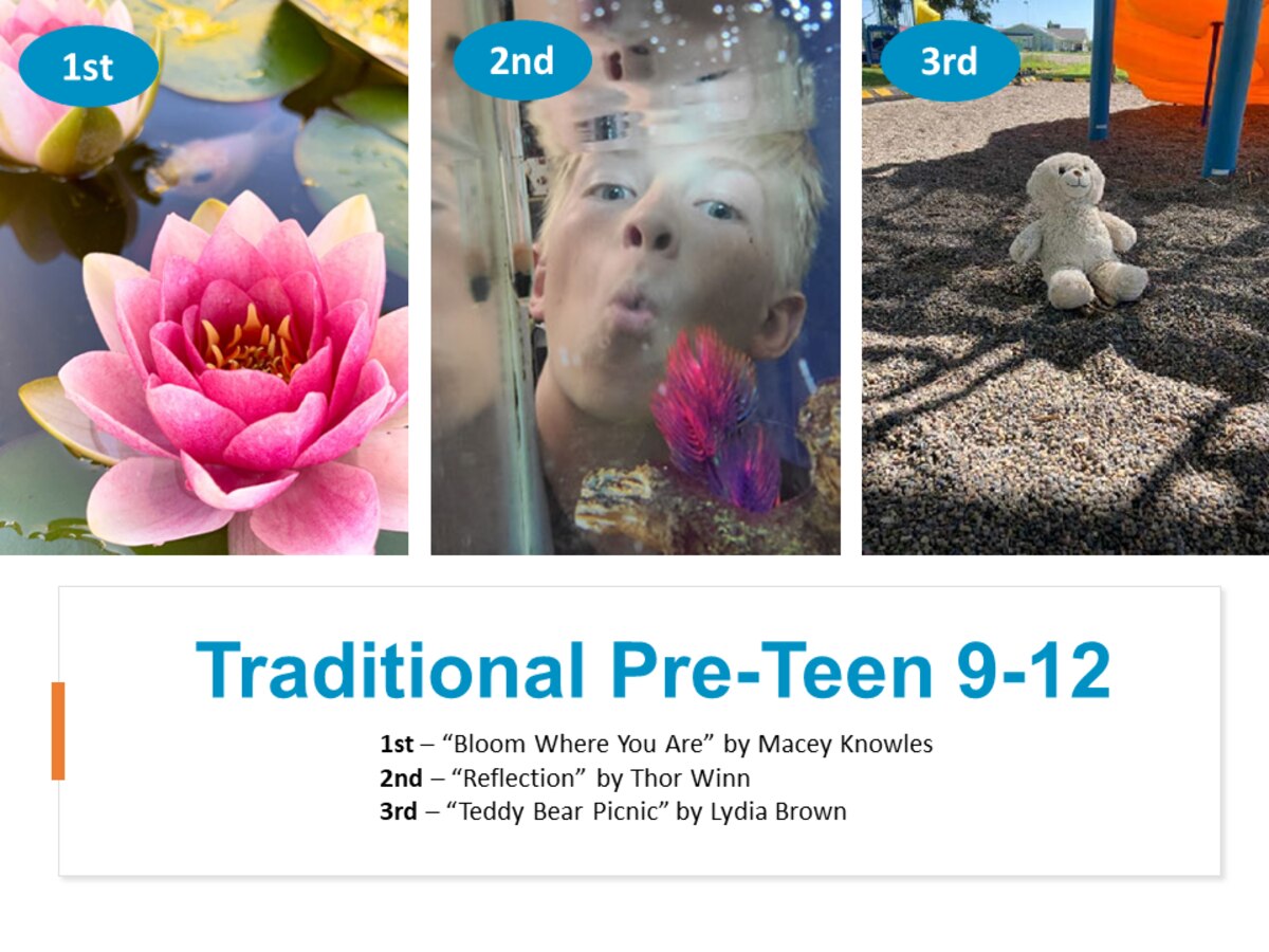 photos of the first, second and third place winners