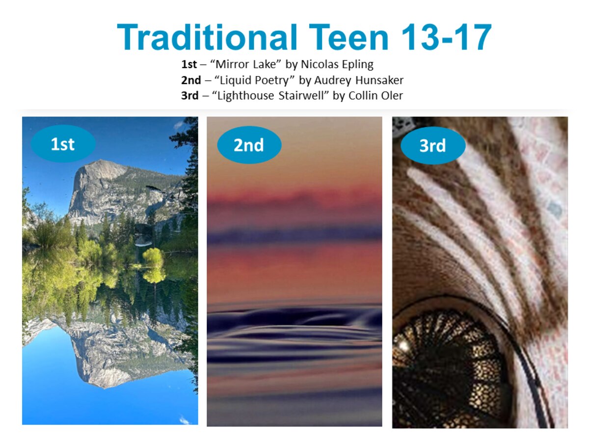 photos of the first, second and third place winners