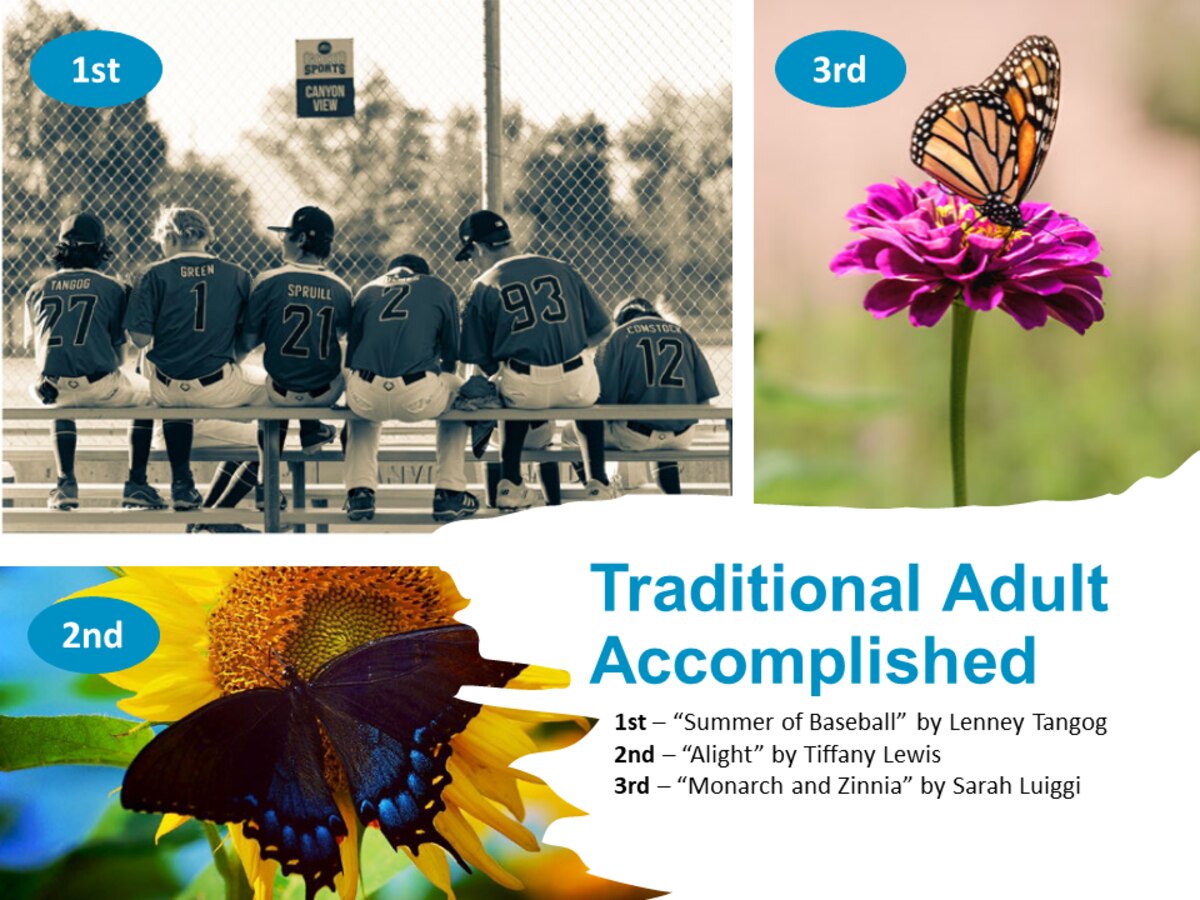 photos of the first, second and third place winners