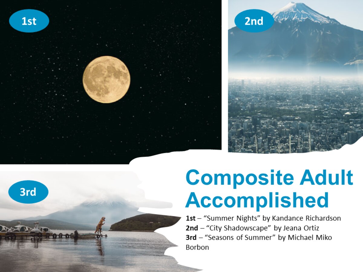 photos of the first, second and third place winners