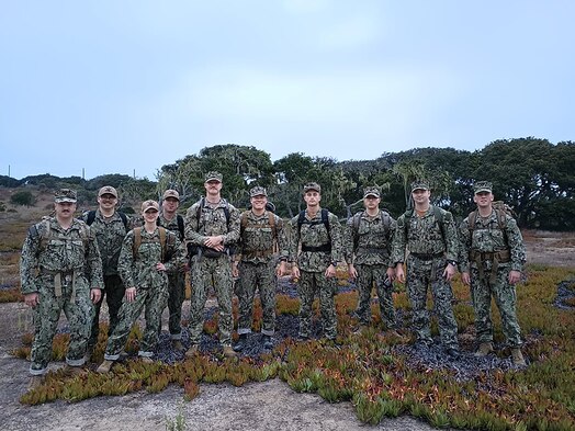  Twelve Sailors from Information Warfare Training Command (IWTC) Monterey recently participated in a Norwegian Foot March hosted by the Presidio of Monterey Marine Corps Detachment, at Fort Ord, Calif.