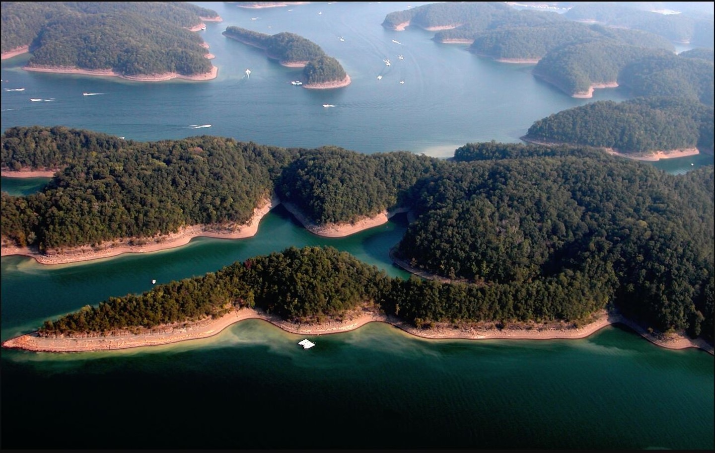 An aerial view of Lake Cumberland