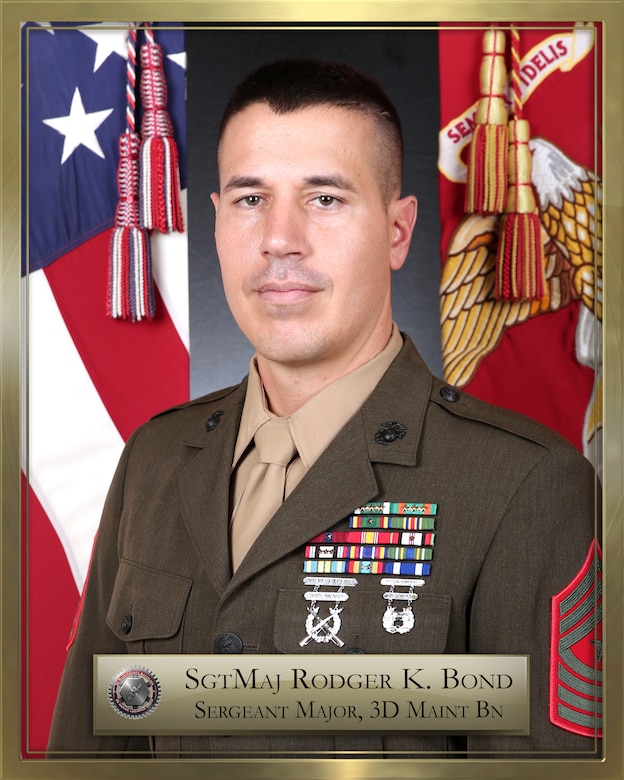 Sgt Maj. Bond. Command Board Photo