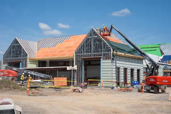 Construction is taking place on various structures at the Canandaigua VA Medical Center.