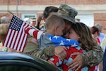 Family saying goodbye