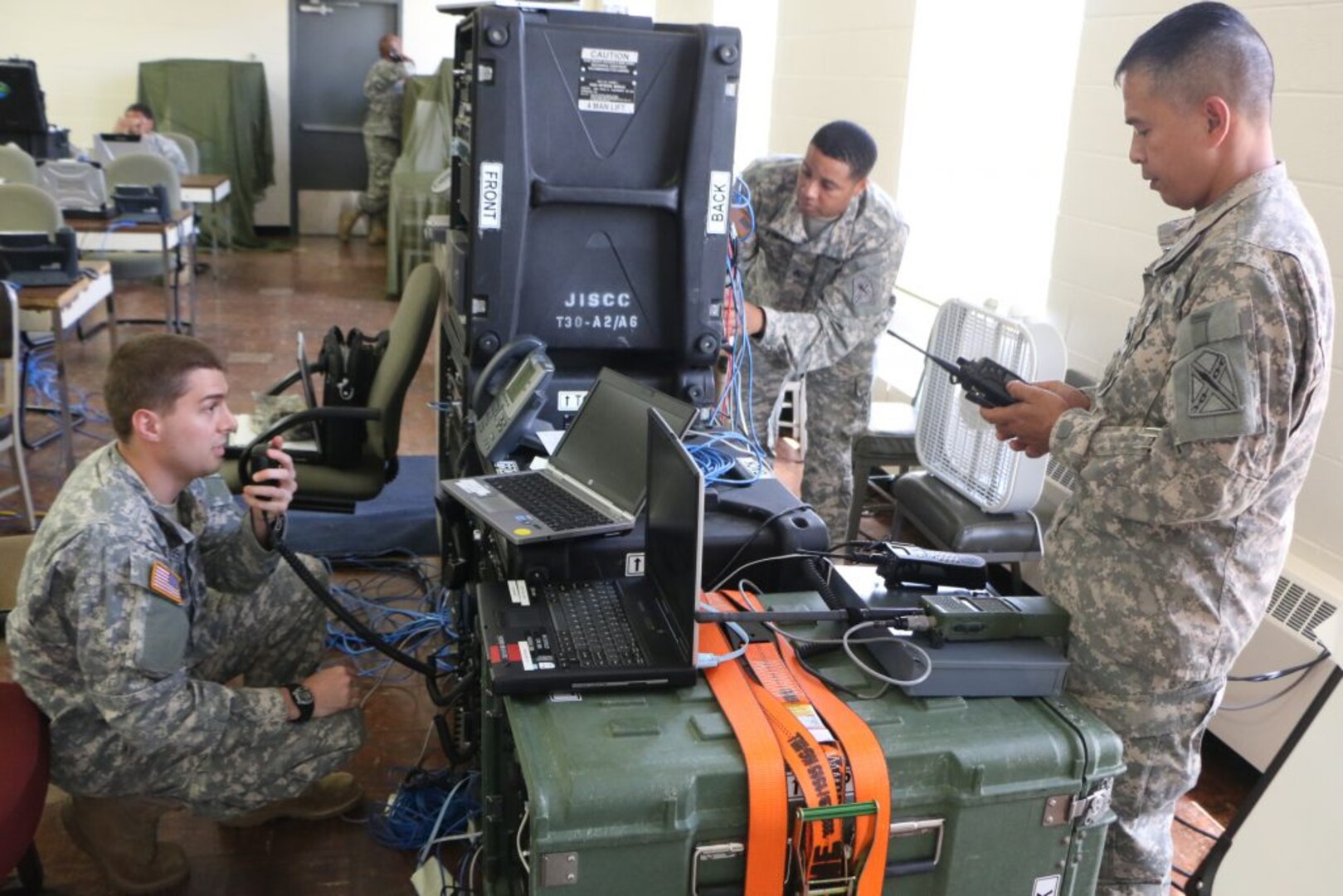 Soldiers, Airmen train on communications system in Onancock