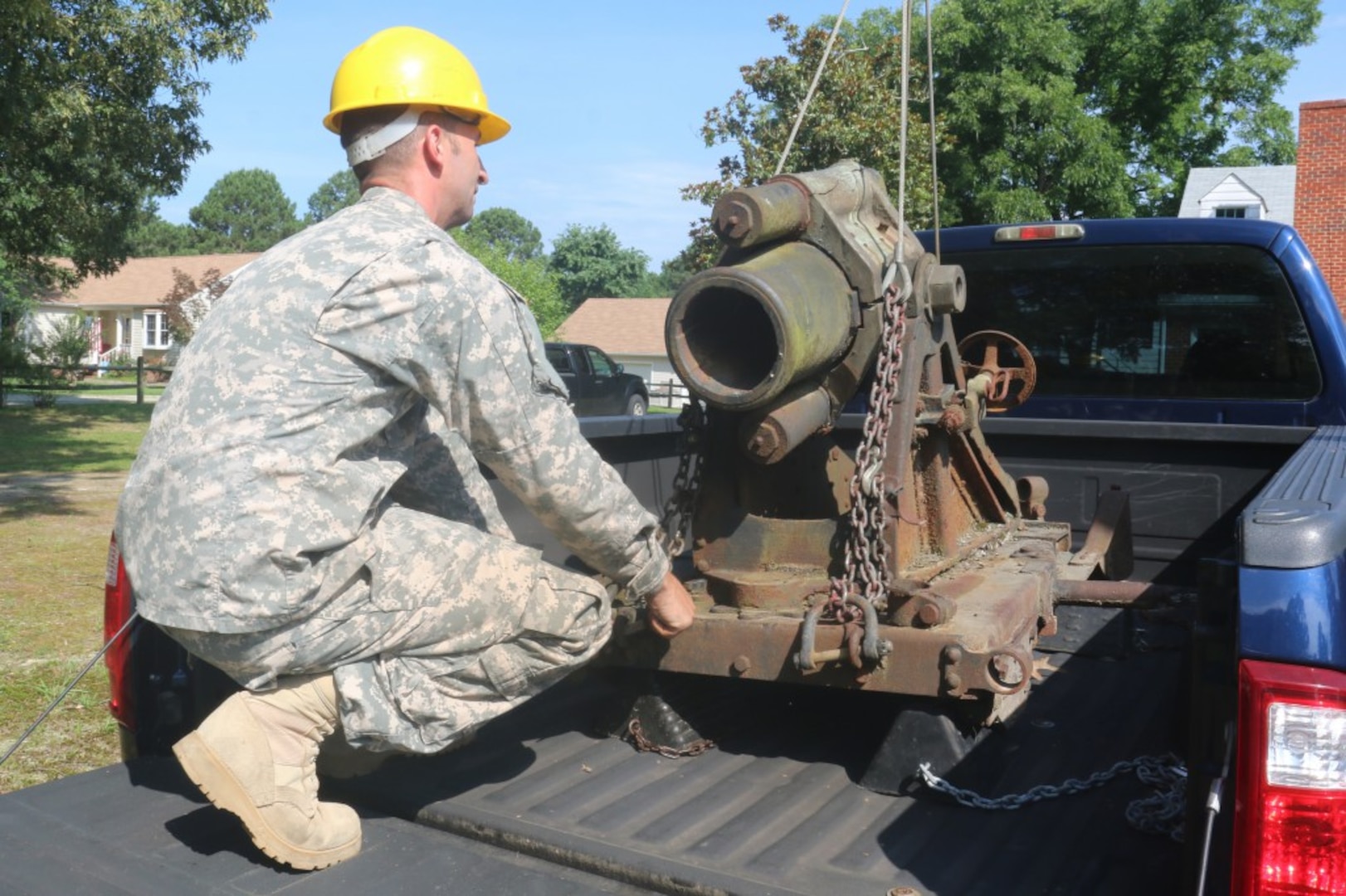 Virginia Soldiers recover World War I German mortar