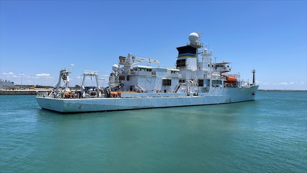 USNS Maury (T-AGS 66), a Pathfinder-class oceanographic survey ship, named after a Navy oceanographer and a former Confederate, will now bear the name Marie Tharp, the Navy announced in March 2023.