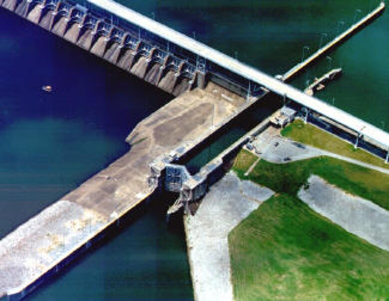 Watts Bar Navigation Lock aerial view