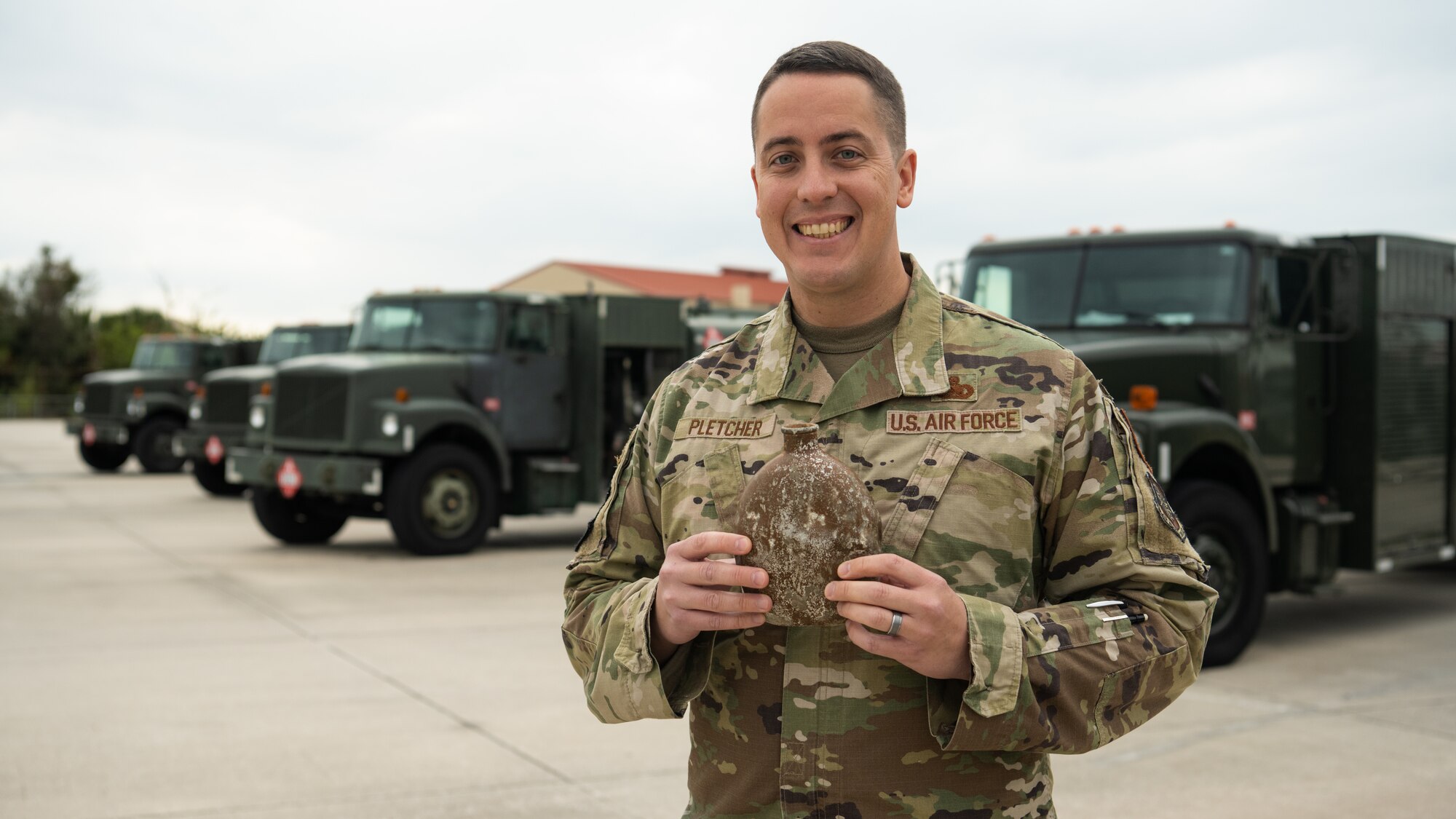 Pletcher has a passion for history and strives to preserve his family’s story. (U.S. Air Force photo by Senior Airman Zachary Foster)