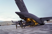 Airmen from the Alaska Air National Guard 176th Aircraft Maintenance from Joint Base Elmendorf-Richardson, Alaska, and the active duty 718th Aircraft Maintenance Squadron from Kadena Air Base, Japan, conducted a joint operation to transport an HH-60G Pave Hawk helicopter from Bethel to JBER in early January 2024.