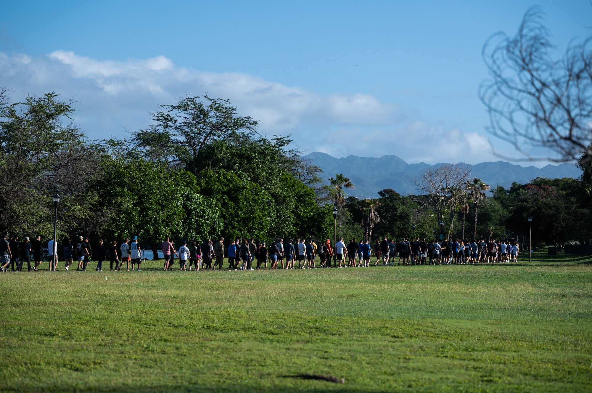 Airmen attend ceremony.