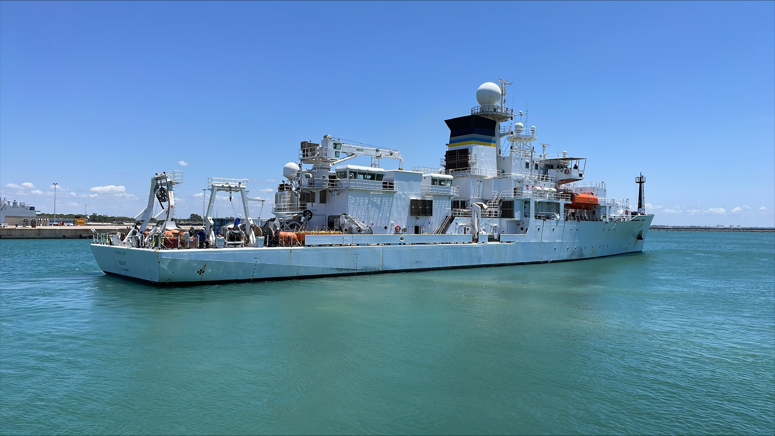 USNS Maury (T-AGS 66), a Pathfinder-class oceanographic survey ship, named after a Navy oceanographer and a former Confederate, will now bear the name Marie Tharp, the Navy announced in March 2023.