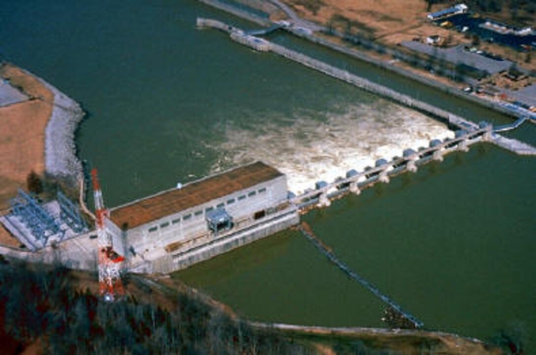 Cheatham Navigation Lock aerial view