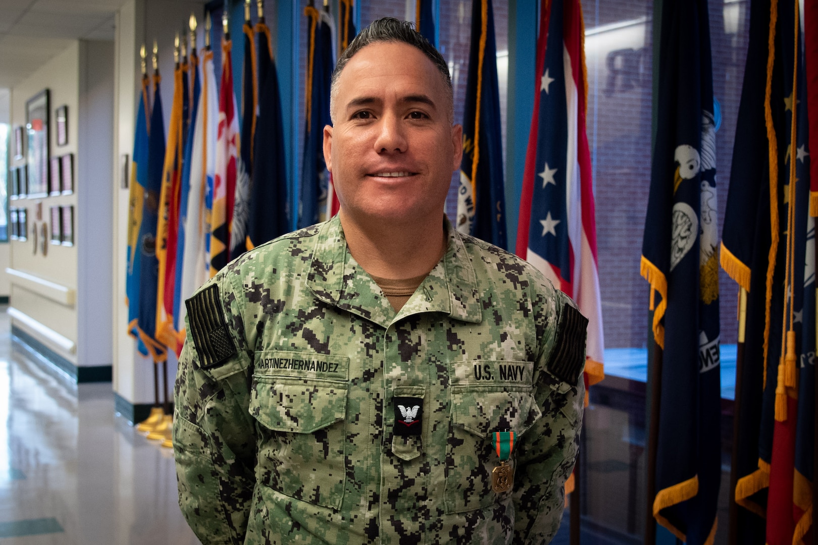 Hospital Corpsman Third Class Yuri Martinez Hernandez received the Navy and Marine Corps Commendation Medal on Thursday, January 11 in recognition of his service aboard Naval Health Clinic Cherry Point’s Patient Centered Medical Home.