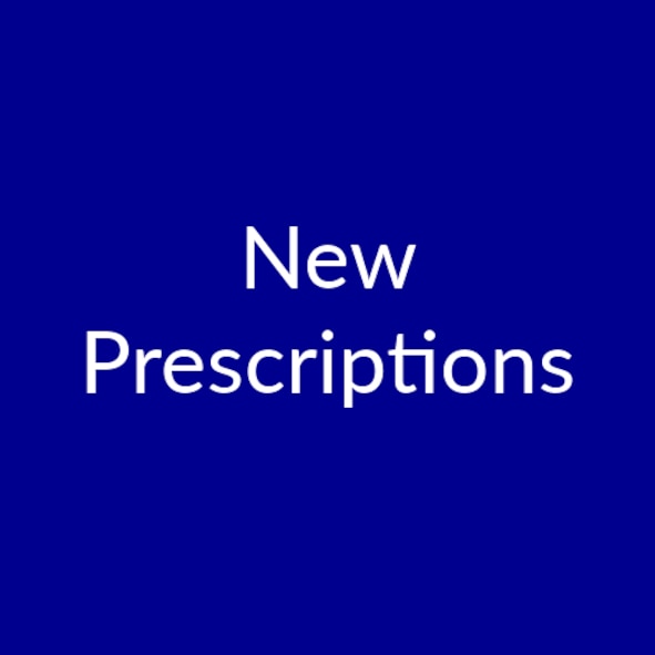 Website button reads "New Prescriptions"