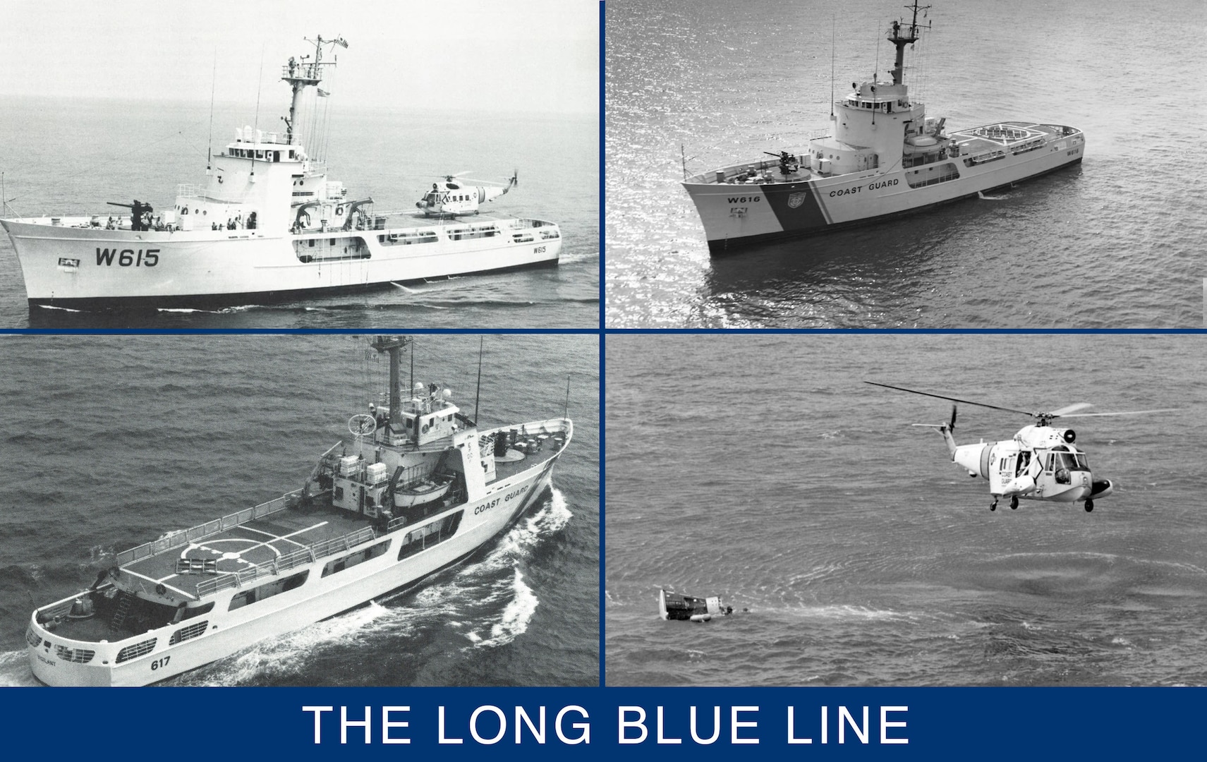 Coast Guard cutter Reliance conducting helicopter operations circa 1964. (U.S. Coast Guard photo).

Coast Guard cutter Diligence shown with the prototype “racing stripe” painted on the bow in December 1966. (Coast Guard Historian’s Archive).

The extensive accommodation for helicopter operations is shown by this photo of third-in-class 210 cutter Vigilant. (U.S. Coast Guard photo)

A Coast Guard HH-52A launched from Diligence hovers over the Gemini III space capsule in 1965. (U.S. Navy National Museum of Naval Aviation photo)