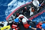 Coast Guard Cutter Joseph Napier’s small boat crew prepares to rendezvous with a Dominican Republic Navy vessel during the repatriation of 53 migrants to Dominican Republic, Jan. 12, 2023.  The migrant group was interdicted in the Mona Passage by Puerto Rico Police marine units, the Coast Guard Cutter Joseph Napier and a U.S. Customs and Border Protection multi-role enforcement aircraft the night of Jan. 10, 2024 near Cabo Rojo, Puerto Rico. (U.S. Coast Guard photo)