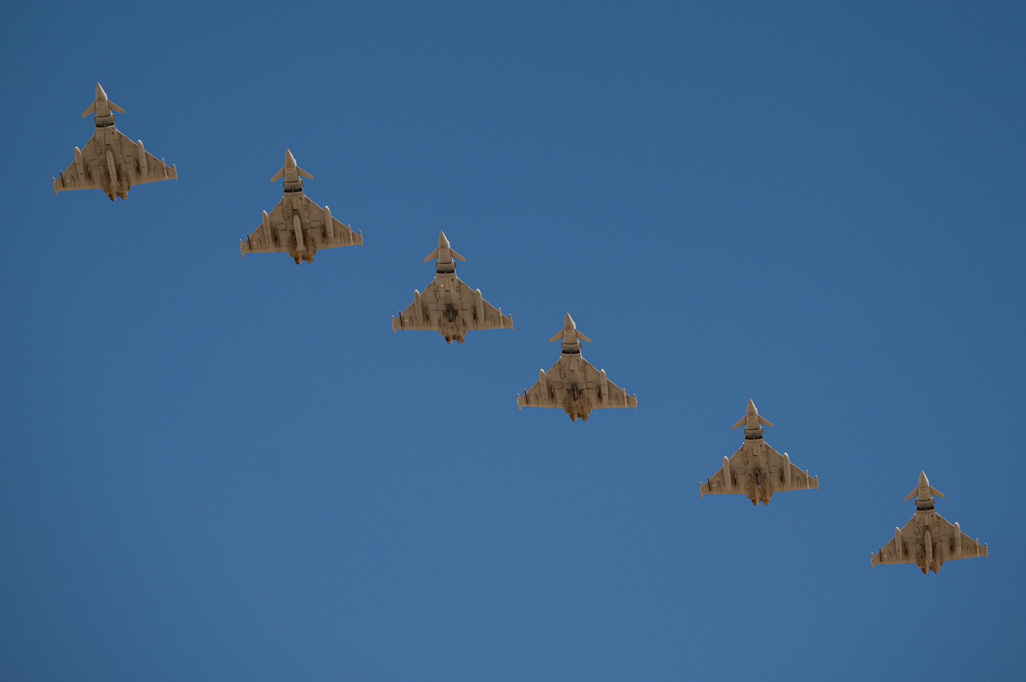 Six Royal Air Force FGR-4 Typhoons