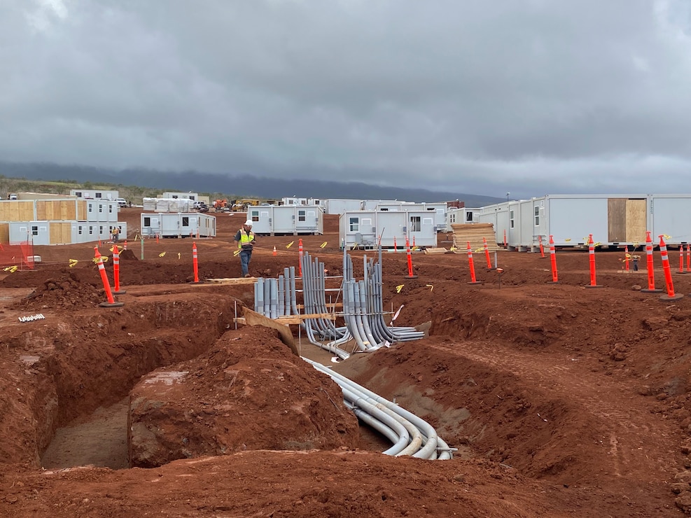 The U.S. Army Corps of Engineers continues work on the critical public facility as part of the Hawaii Wildfires Recovery mission. Contractors will place 337 modular units to form ten large and 20 small classrooms. Besides the classrooms, the campus will include three restrooms, one administration building, one learning center, and one combination dining and food service center. As of Jan. 8, 2024, 300 units are on site and ready for placement.

The modular school is a temporary replacement for the King Kamehameha III Elementary School, which served the students of Lahaina since 1913.