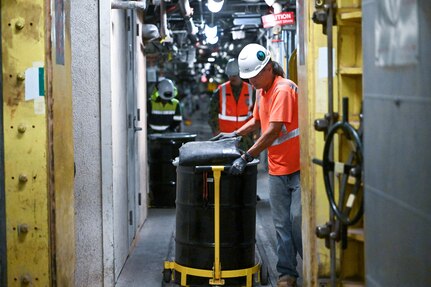 Personnel in support of Joint Task Force-Red Hill (JTF-RH) begin the process of residual fuel removal from the Red Hill Bulk Fuel Storage Facility Jan. 15, 2024, Halawa, Hawaii.