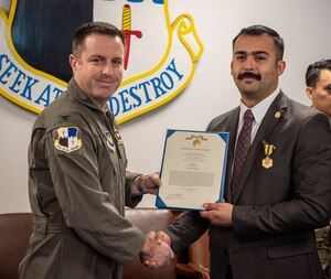 Special Agent Joe Fernandez was awarded for his heroism that saved the life of a motorist on the German autobahn.
